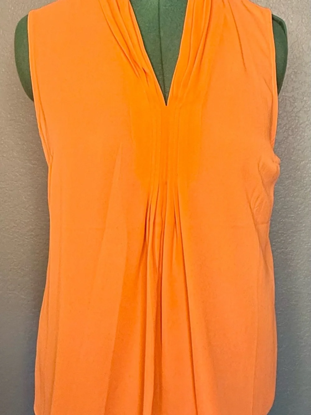 Soft Surroundings NWT Orange Sleeveless Blouse Draped Neck Top Size Large Flowy - Picture 1 of 8